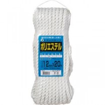 （まとめ）ユタカメイク ポリエステルトラックロープ 12mm×20m TRS-5 1本 【×3セット】