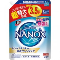 （まとめ）ライオン トップ スーパーNANOX詰替用 超特大 1230g 1個 【×5セット】