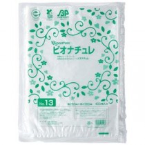 （まとめ）大倉工業 HDバイオマス規格袋（ビオナチュレ） 半透明 No.13 ヨコ260×タテ380×厚み0.007mm BN-HDK013 1パック（400枚） 【×10セット】