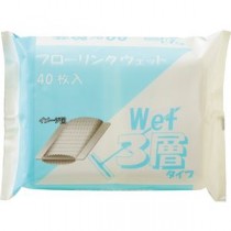 （まとめ）シンメイ フローリング用 ウェットシート 3層タイプ TY102 1パック（40枚） 【×10セット】