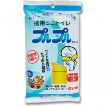 （まとめ）ケンユー 携帯ミニトイレ プルプル 持ち帰り袋付 3AP-100 1パック（3個） 【×10セット】