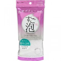 （まとめ）東和産業 すご泡IV ナイロンタオル 超やわらかめ ホワイト 1枚 【×10セット】