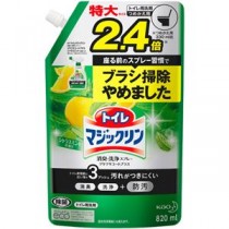 （まとめ）花王 トイレマジックリン 消臭・洗浄スプレー ツヤツヤコートプラス シトラスミントの香り つめかえ用 特大 820ml 1パック 【×10セット】