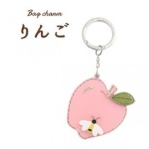 【2個セット】バッグチャーム りんご（ピンク）