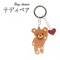 【2個セット】バッグチャーム テディベア（キャメル）