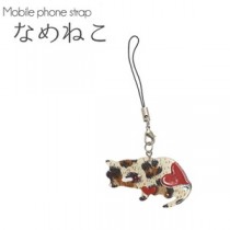 【4個セット】携帯ストラップ なめねこ（レオパード）