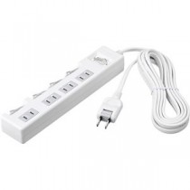 バッファロー（サプライ） 2ピン式電源タップ 集中＆個別スイッチ/4個口/3.0m ホワイト BTWSWJT2430WH