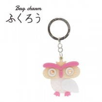 【2個セット】バッグチャーム ふくろう（ホワイト）