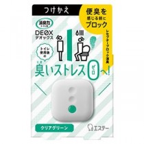 （まとめ） エステー 消臭力DEOX トイレ用 つけ替え用 クリアグリーン 置き型タイプ 【×10セット】