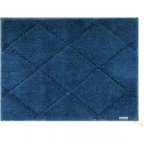 （まとめ） Fuka-Fuka！！バスマット 約45×60cmネイビー 【×2セット】