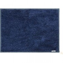 （まとめ） Mellow バスマット 約45×60cm ネイビー 【×2セット】