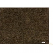 （まとめ） Mellow バスマット 約45×60cm ブラウン 【×2セット】