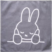 （まとめ） Dick Bruna マイクロファイバーふきん 約30×30cm ほおづえミッフィー 【×5セット】