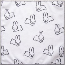 （まとめ） Dick Bruna マイクロファイバーふきん 約30×30cm うさぎがいっぱい 【×5セット】