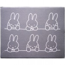 （まとめ） Dick Bruna 吸水水切りマット 約40×50cm ほおづえミッフィー 【×5セット】