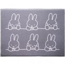 （まとめ） Dick Bruna 吸水水切りマット 約30×40cm ほおづえミッフィー 【×5セット】