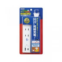 YAZAWA 国内海外兼用2AC2USB3.9A1mタイプC付VFC39A2AC1C