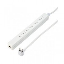YAZAWA 差し込みフリータップUSB付ホワイト1.5mH75015WHUSB2