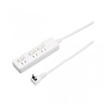 (まとめ）YAZAWA 3個口節電タップ3mホワイトH8S333WH【×2セット】