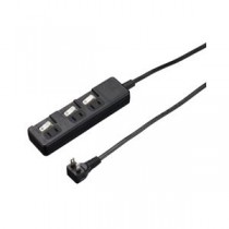 (まとめ）YAZAWA 雷ガード付3個口節電タップ3mブラックH8KS333BK【×2セット】