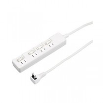 (まとめ）YAZAWA 4個口節電タップ1mホワイトH8S441WH【×2セット】