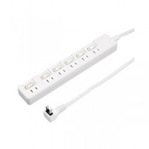 (まとめ）YAZAWA 6個口節電タップ2mホワイトH8S662WH【×2セット】