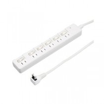(まとめ）YAZAWA 雷ガード付6個口節電タップ0.3mホワイトH8KS6603WH【×2セット】