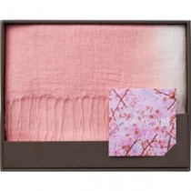 桜染 綿麻かすみ織ストール C4047545