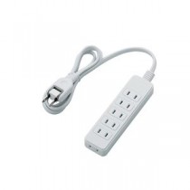 【5個セット】 エレコム シャッタータップ/6個口/1m/ホワイト T-ST02N-2610WHX5