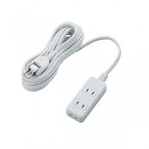 【5個セット】 エレコム シャッタータップ/3個口/5m/ホワイト T-ST02N-2350WHX5