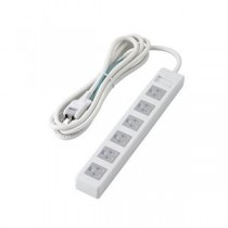 【5個セット】 エレコム 3pinタップ/マグネット付/ホコリシャッター付/6個口/2.5m/ホワイト T-T1D-3625WHX5