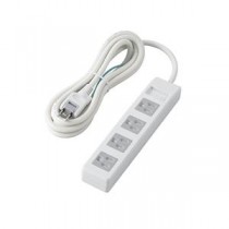 【5個セット】 エレコム 3pinタップ/ホコリシャッター付/4個口/2.5m/ホワイト T-T1C-3425WHX5
