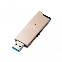 【5個セット】 エレコム USBメモリー/USB3.0対応/スライド式/高速/DAU/32GB/ゴールド MF-DAU3032GGDX5