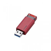 【5個セット】 エレコム USBメモリー/USB3.1（Gen1）対応/ノック式/オートリターン機能付/64GB/レッド MF-PKU3064GRDX5