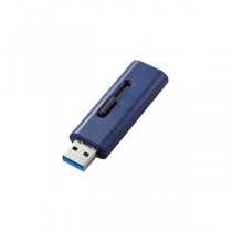 【5個セット】 エレコム USBメモリー/USB3.2（Gen1）対応/スライド式/128GB/ブルー MF-SLU3128GBUX5