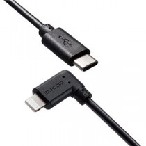 【5個セット】エレコム iPhoneケーブル iPadケーブル 抗菌 L型コネクタ タイプC PD対応 充電 データ転送 30cm ブラック MPA-CLL03BKX5