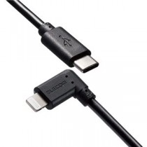 【5個セット】エレコム iPhoneケーブル iPadケーブル 抗菌 L型コネクタ タイプC PD対応 充電 データ転送 1.2m ブラック MPA-CLL12BKX5