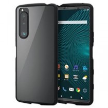 エレコム Xperia 5 III ケース カバー ハイブリッドケース 耐衝撃 薄型 軽量 クリアタイプ ストラップホール付 ブラック PM-X214TSLFCBK