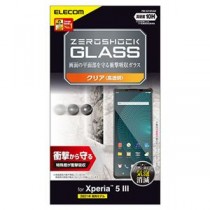エレコム Xperia 5 III ガラスフィルム 耐衝撃 ZEROSHOCK ゼロショック 指紋防止 PM-X214FLGZ