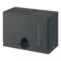 【5個セット】エレコム マスク用抗菌収納ボックス/ブラック IPM-MKBOXBKX5