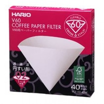 (まとめ) ハリオグラス V60用 ペーパーフィルター 酸素漂白02 1～4杯用 VCF-02-40W 1箱(40枚) 【×20セット】