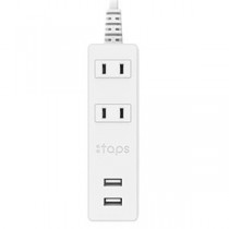 (まとめ) トップランドUSB付きコンセント 2個口タップ 1.5m TPA15-WT 1個 【×3セット】