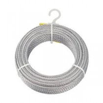 TRUSCO メッキ付ワイヤロープ Φ4mm×100m CWM-4S100 1本