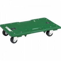 TRUSCO マルチキャリー 連結くんミニ 435×282mm グリーン ゴム車輪 MP-4328G-50 1台 完成品
