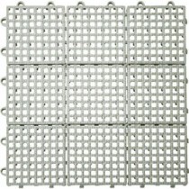 (まとめ) TRUSCO 抗菌・防炎ジョイントスノコ 300×300mm グレー TJSD30-GY 1枚 【×5セット】