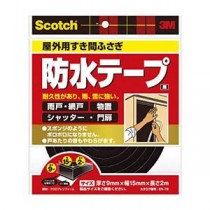 (まとめ) 3M スコッチ 屋外用すき間ふさぎ防水テープ 黒 9mm×15mm×2m EN-78 1巻 【×5セット】