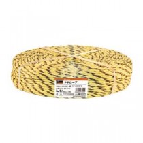 (まとめ) TRUSCO PPロープ 幅6mm×長さ200m 黄黒 PP-6200YB 1巻 【×3セット】