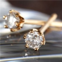 K18/PG 0.1ctダイヤモンドピアス