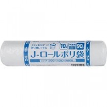 (まとめ) ジャパックス Jロールポリ袋 半透明 90L ORS98 1本(10枚) 【×10セット】
