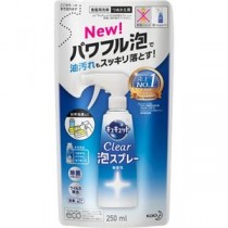 (まとめ) 花王 キュキュット CLEAR泡スプレー 無香性 つめかえ用 250ml 1パック 【×10セット】